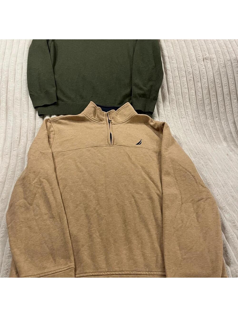 Nautica Polo Long Sleeve Sweater Bundle Men’s Size Large Quarter Zip